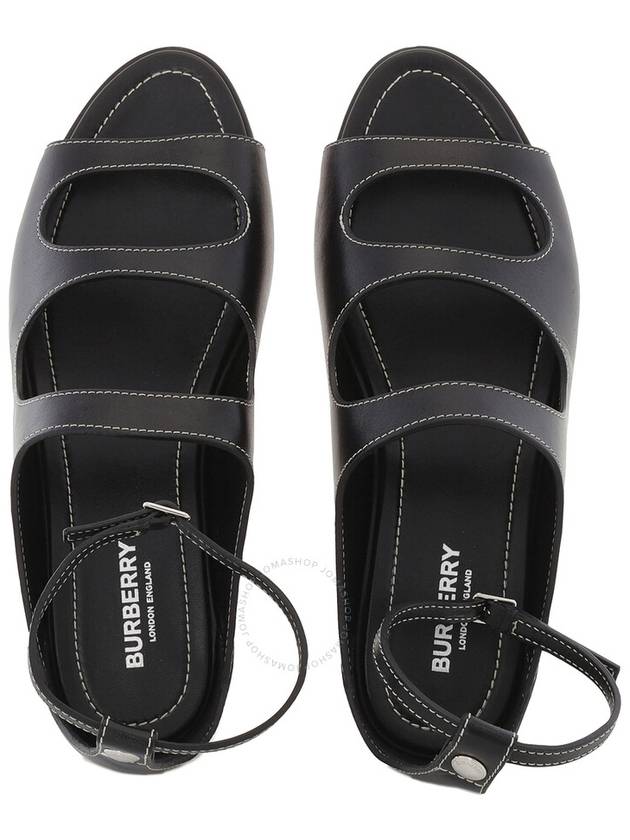 Burberry Ladies Black Kiersten Sandals, Brand Size 40 (US Size 10) - BURBERRY - BALAAN 3