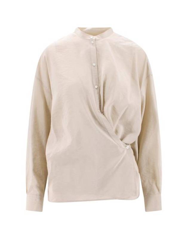 Officer Collar Twist Shirt Beige - LEMAIRE - BALAAN 2