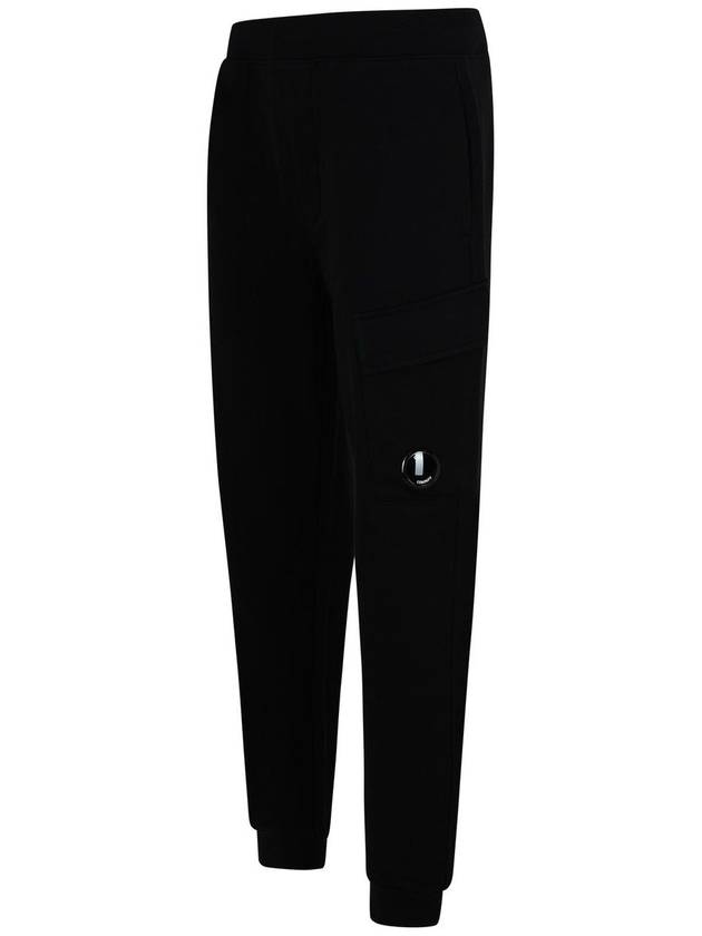 Diagonal Raised Fleece Track Pants Black - CP COMPANY - BALAAN 4