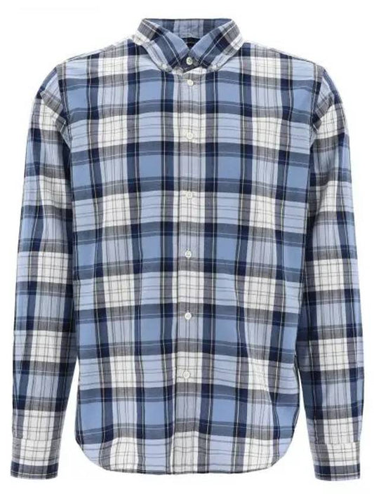 POPLIN MADRAS SHIRT CFWOSI0100MRUT3344 3087 Poplin Madras Shirt - WOOLRICH - BALAAN 1