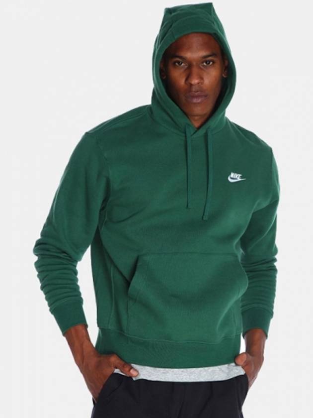 01BV2655341Club Fleece Pullover Hooded TshirtGreen - NIKE - BALAAN 1