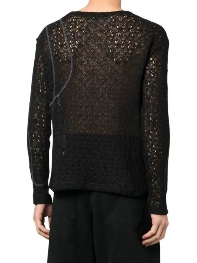 Lace knit sweater ATB862M BLACK - ANDERSSON BELL - BALAAN 4