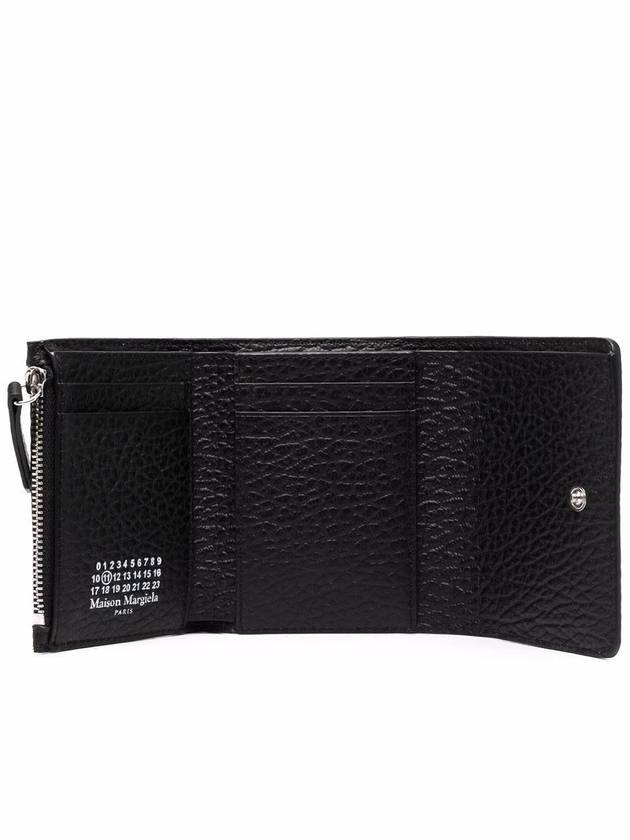 Zip Compact Tri-Fold Half Wallet Black - MAISON MARGIELA - BALAAN 5