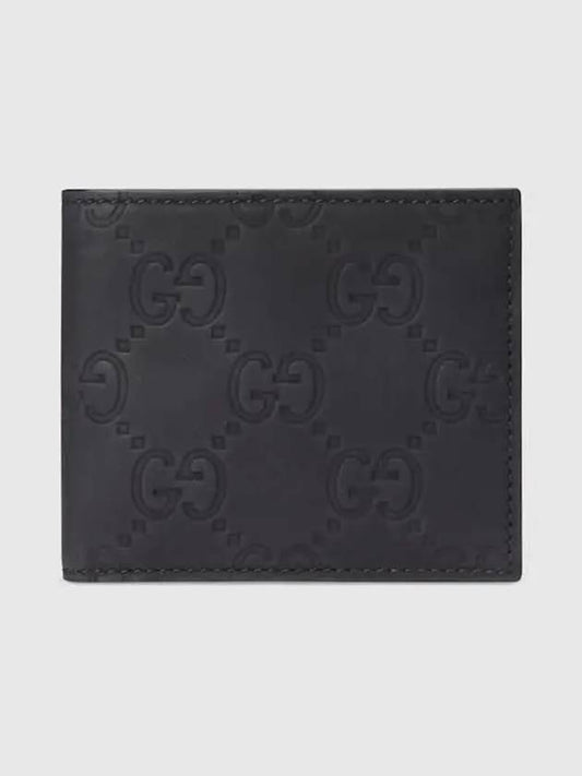 GG Rubber Effect Half Wallet Black - GUCCI - BALAAN 2