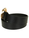 GG Marmont Double G Buckle Wide Leather Belt Black - GUCCI - BALAAN 3