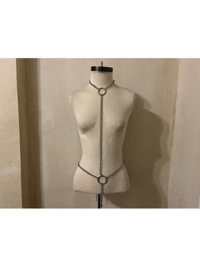 DSQUARED² RUNWAY BODY JEWEL SILVER METAL CHAIN ​​HARNESS WITH RINGS - DSQUARED2 - BALAAN 2