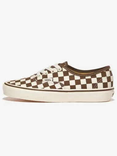 Shoes Sneakers Running Comfortable Authentic Checkerboard Brown - VANS - BALAAN 1