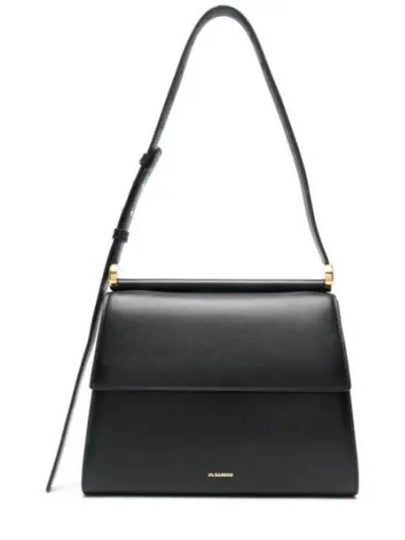 Foldover Leather Shoulder Bag Black - JIL SANDER - BALAAN 2