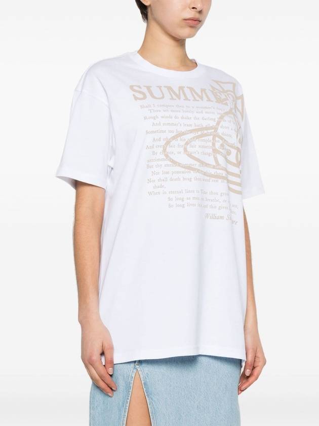 Summer Print Short Sleeve T-Shirt White - VIVIENNE WESTWOOD - BALAAN 4