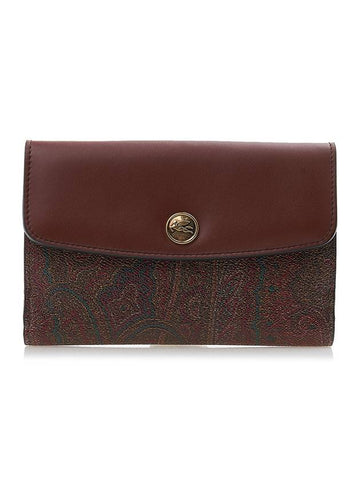 Paisley Half Wallet Brown - ETRO - BALAAN 1