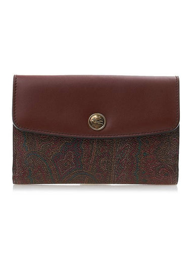 Paisley Half Wallet Brown - ETRO - BALAAN 1