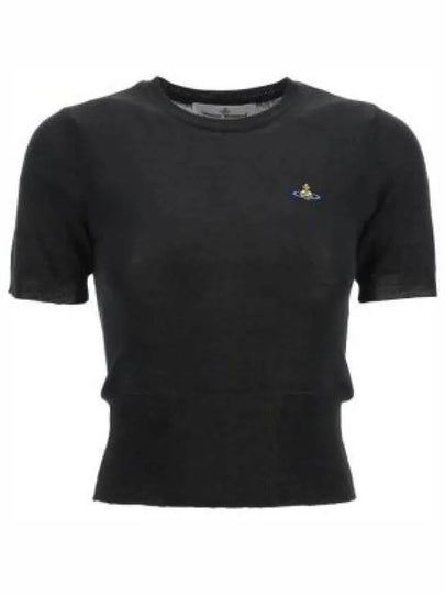 Bea Embroidery Logo Knit Top Black - VIVIENNE WESTWOOD - BALAAN 2