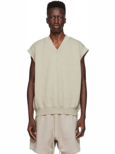 Essential Fear of God Vneck Vest 192SU225051FW Smoke - FEAR OF GOD - BALAAN 1