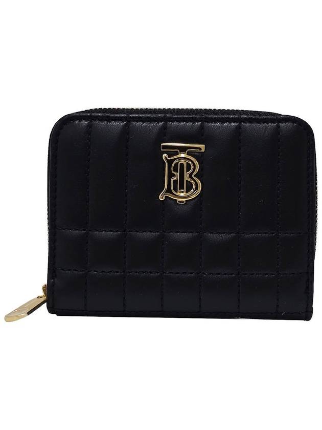 Lola Zipper Quilted Leather Half Wallet Black - BURBERRY - BALAAN 3