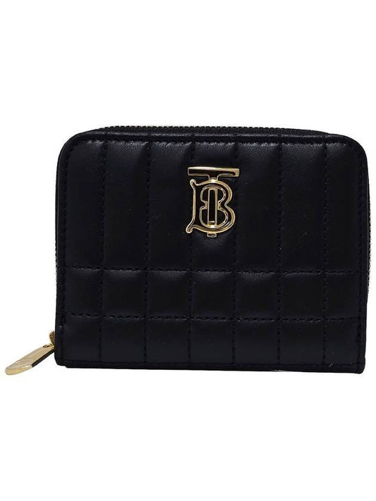 Lola Zipper Quilted Leather Half Wallet Black - BURBERRY - BALAAN 2