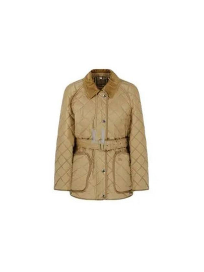 Diamond Quilted Nylon Jacket Beige - BURBERRY - BALAAN 2