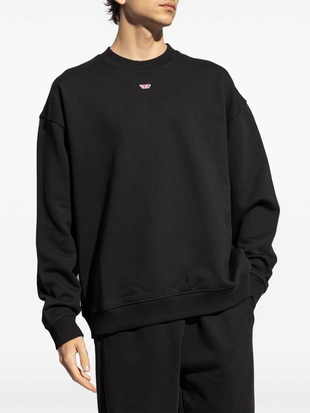 S Box D Logo Patch Sweatshirt Black - DIESEL - BALAAN 4