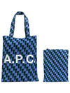 Roux Canvas Tote Bag Blue - A.P.C. - BALAAN.