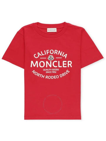 Moncler Boys Logo Print Cotton T-Shirt, Size 8Y - MONCLER - BALAAN 1