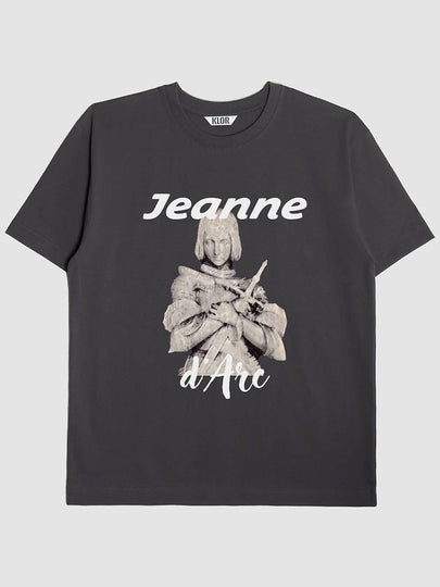 Jeanne d'Arc Graphic Short Sleeve T-Shirt Charcoal - KLOR - BALAAN 2