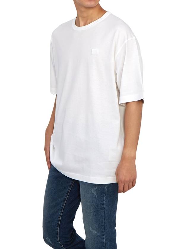 Logo Patch Cotton Short Sleeve T-Shirt White - ACNE STUDIOS - BALAAN 5