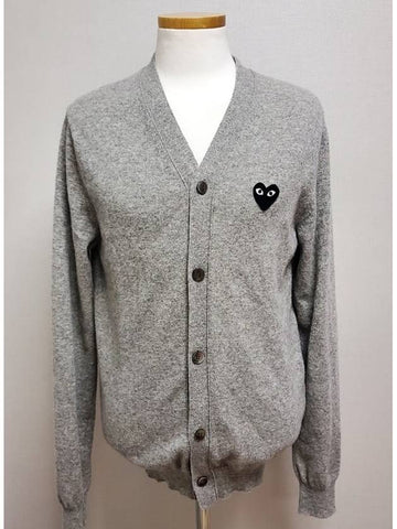 Gray Black Wappen Cardigan M - COMME DES GARCONS - BALAAN 1