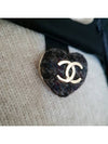 Tweed CC logo heart brooch gray - CHANEL - BALAAN 3