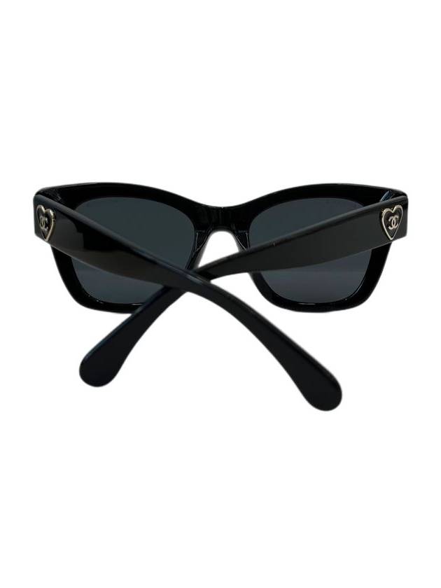 Eyewear Heart Logo Square Sunglasses Black - CHANEL - BALAAN 5