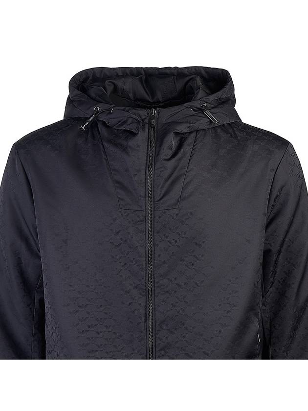 All-Over Jacquard Hooded Jacket Black - EMPORIO ARMANI - BALAAN 5