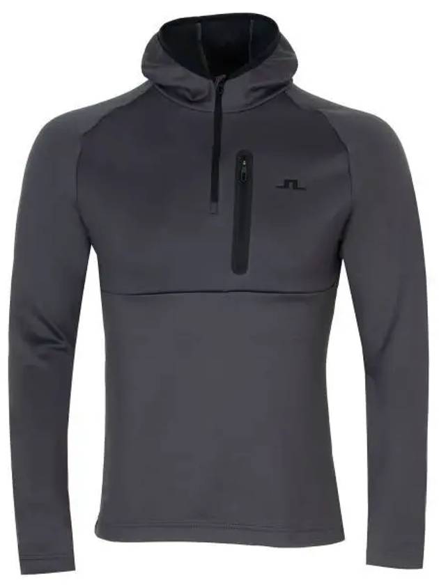 Men's Adam Quarter Zip Hoodie Grey - J.LINDEBERG - BALAAN 2