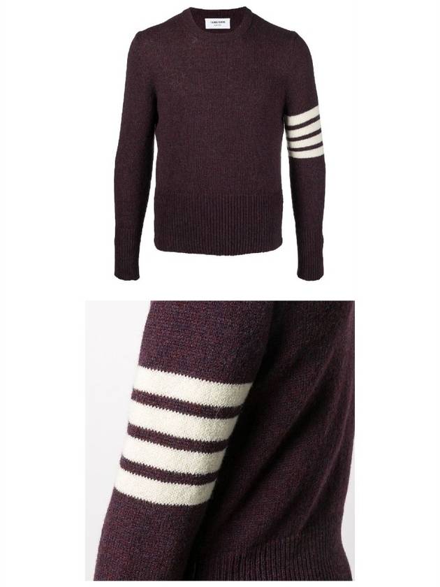 Diagonal Armband Knit Top Burgundy - THOM BROWNE - BALAAN 5