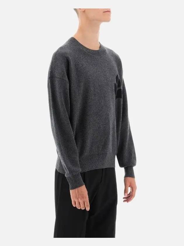 Ateley Logo Cotton Sweatshirt Dark Grey - ISABEL MARANT - BALAAN 4