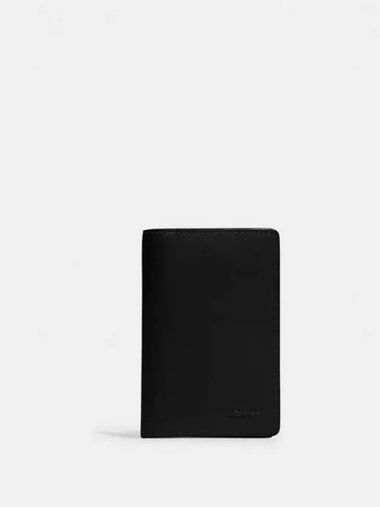 Organizer Leather Card Wallet Black - COACH - BALAAN 1