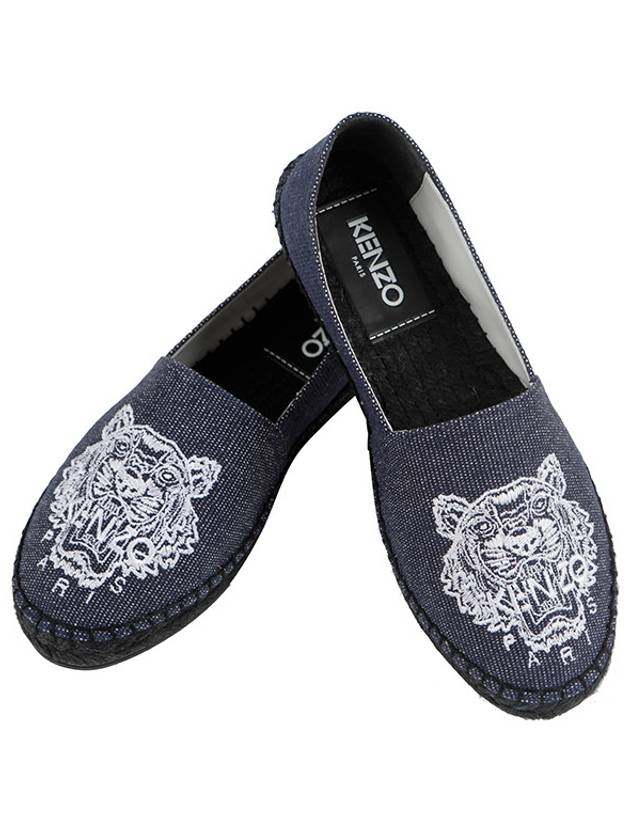 2ES180 F53 67 Navy embroidered espadrille sneakers - KENZO - BALAAN 3