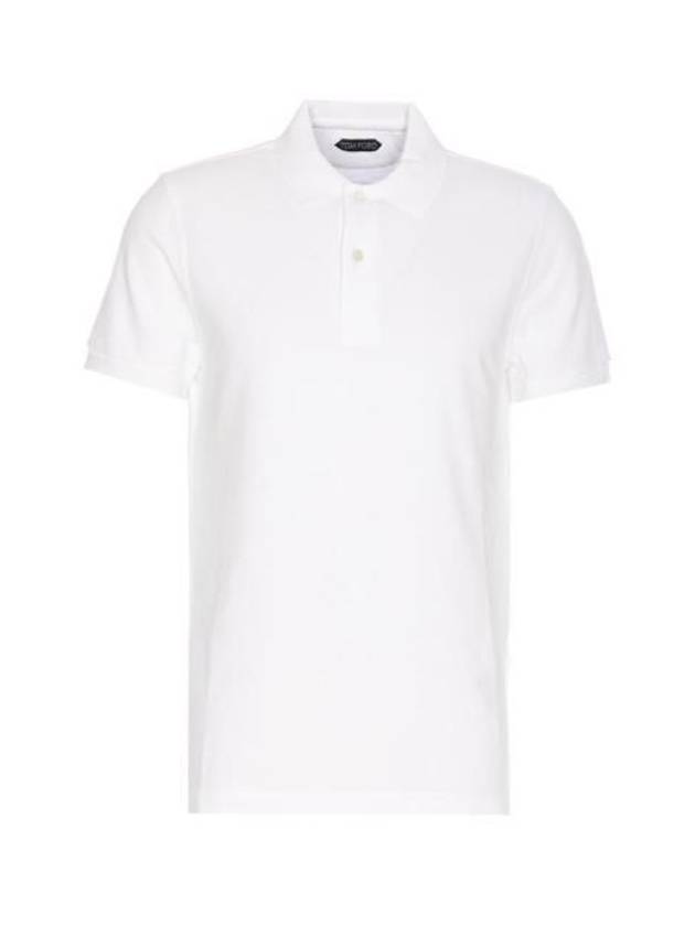 Cotton Short Sleeve Polo Shirt White - TOM FORD - BALAAN 2