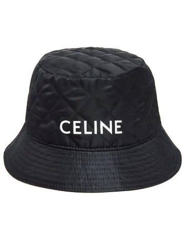 Logo Quilting Nylon Bucket Hat Black - CELINE - BALAAN 1