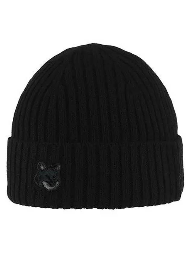 Wool Fox Head Beanie Black - MAISON KITSUNE - BALAAN 2