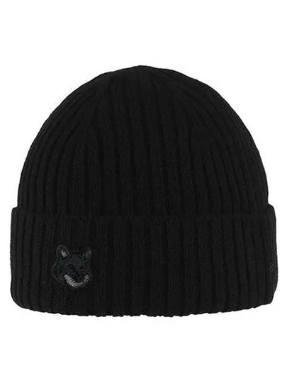 Wool Fox Head Beanie Black - MAISON KITSUNE - BALAAN 2