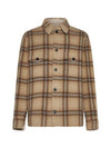 Kervon Check Wool Shirt Jacket Camel - ISABEL MARANT - BALAAN 2