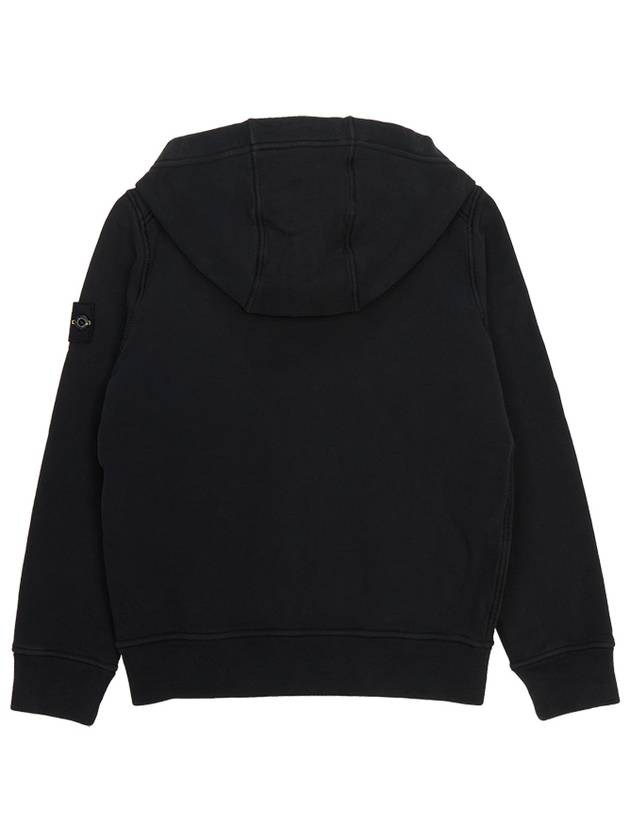 Kids Wappen Patch Zip-Up Hoodie Black - STONE ISLAND - BALAAN 4