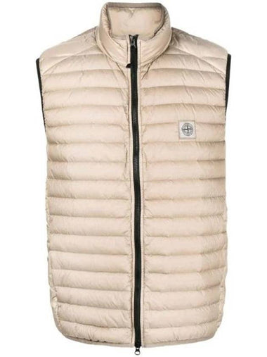 Loom Woven Chambers Recycled Nylon Down Padding Vest Dove Grey - STONE ISLAND - BALAAN 1