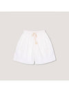 Drawstring Waist Wide Cotton Shorts White - JIL SANDER - BALAAN 3