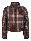 Check Nylon Down Padding Dark Birch Brown - BURBERRY - BALAAN 3