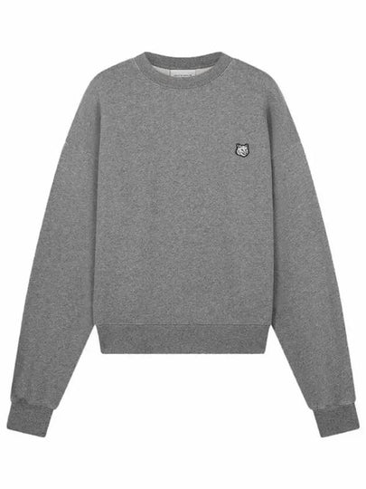 Women's Bold Fox Head Patch Comfort Sweatshirt Medium Grey Melange - MAISON KITSUNE - BALAAN 2