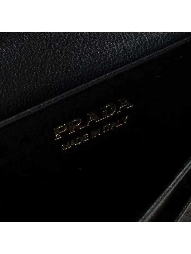 Vitello Gold Logo Saffiano Card Holder Black - PRADA - BALAAN 8