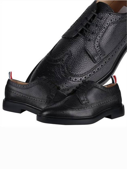 Men's Classic Long Wing Brogue Lace Up Brogue Shoes Black - THOM BROWNE - BALAAN 2