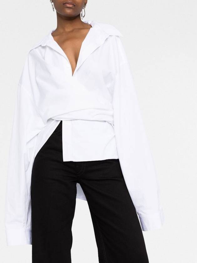 wrap long sleeve shirt white - BALENCIAGA - BALAAN 6