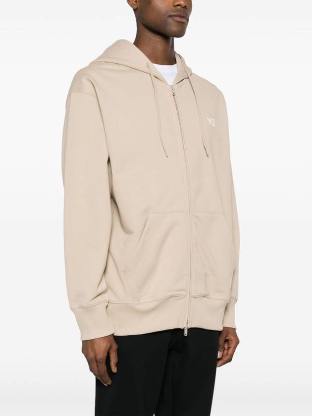 French Terry Zip Up Hoodie Clay Brown - Y-3 - BALAAN 3