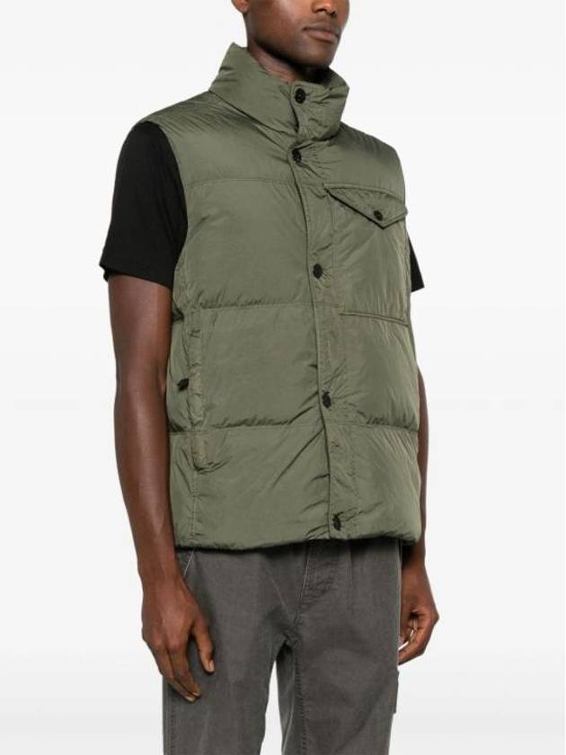 Crinkle Reps R-NY Down Vest Green - STONE ISLAND - BALAAN 4