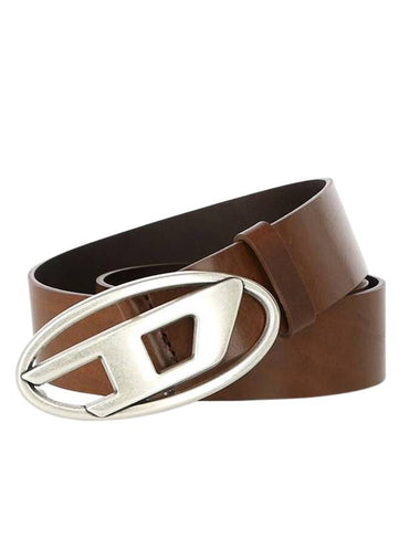 1DR D Buckle Leather Belt Brown - DIESEL - BALAAN 1